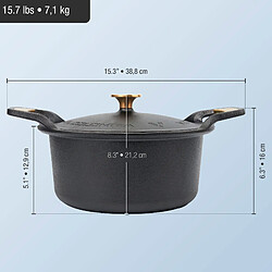 Acheter Victoria Cocotte Induction Fonte Assaisonnée 30 cm, Dutch Oven 5,7L, Sans PTFE et PFOA 38458 Victori