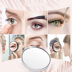 Acheter INF Miroir de Maquillage Grossissant 30X avec Pince à Épiler - Portable à Ventouse pour Beauté