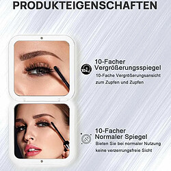 Avis INF Miroir de Maquillage Grossissant 30X - Noir, Pliable, Double Face