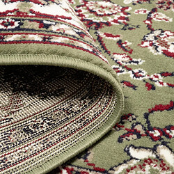 UnAmourDeTapis Tapis d'orient 160 x 225 cm, Vert, Beige, Bordeaux, Motif Oriental, LYN1 NOMED, Design Tissé Authentique Et Chaleureux pas cher