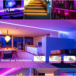 Avis INF Kit de bandes lumineuses LED 10M avec télécommande et alimentation