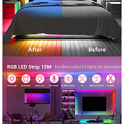 INF Kit de bandes lumineuses LED 10M avec télécommande et alimentation pas cher