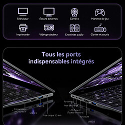 VANWIN PC Portable 15.6" AMD Ryzen 7 5825U(8C/16T)-16Go RAM-512Go SSD-Webcam HD-Win 11 Pro pas cher