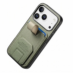 Avis Avizar Coque pour iPhone 17 Pro Max Effet Tissu avec Support et Porte-Cartes Vert