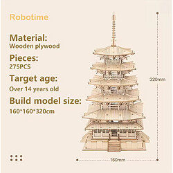 ByteLike Maquette 3D tour japonaise bois pas cher