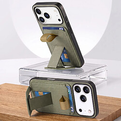 Acheter Avizar Coque pour iPhone 17 Pro Max Effet Tissu avec Support et Porte-Cartes Vert