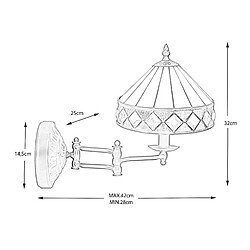 Alexandra House Living Applique murale avec bras articulé, diamètre 20 cm, série Illumina pas cher