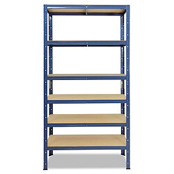 shelfplaza HOME 230x40x45 cm Étagère charges lourde en bleu avec 6 étagères 145 kg par étagère pas cher