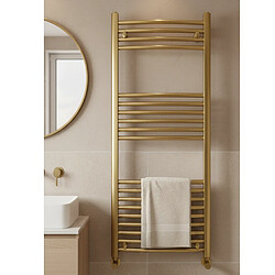 Acheter OTITEC Sèche-serviettes électrique – 120 x 50 cm – Doré brossé – 500W - Avec thermostat connecté - ELEGANT
