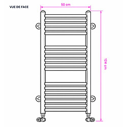 Acheter OTITEC Sèche-serviettes électrique – 124 x 50 cm – Doré brossé – 700W - Avec thermostat connecté - CHARLI