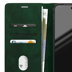 Avizar Étui Portefeuille pour Google Pixel 11 Pro XL Effet Daim avec Support Vert pas cher