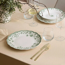 Acheter Secret De Gourmet Lot de 6 Assiettes Plates Lisière 27cm Vert
