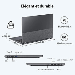 VANWIN PC Portable -15.6''FHD -Écran tactile 360° Flip-AMD Ryzen3 3200(jusqu'à 3.5Ghz) pas cher