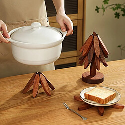 INF Dessous de plat en bois massif en forme d'arbre - Protection thermique, pliable, couleur c pas cher