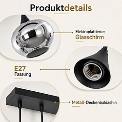 Avis ZMH Suspension pour table à manger vintage lampe suspendue gris fumé réglable en hauteur Sans Ampoule
