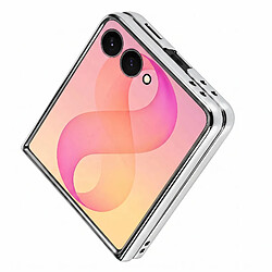 Acheter Avizar Coque pour Samsung Galaxy Z Flip 8 Pailletée avec Contour Chromé Argent