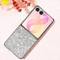 Avis Avizar Coque pour Samsung Galaxy Z Flip 8 Pailletée avec Contour Chromé Argent
