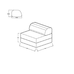 Acheter Canapé Modulable 1 Place Imperméable Gris Hauteur 68 cm Skoffa