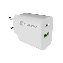 Avis Natec Ribera Chargeur mural 20W USB-A + USB-C blanc
