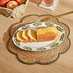 Avis Secret De Gourmet Plat de Présentation en Porcelaine Mona 33cm Vert