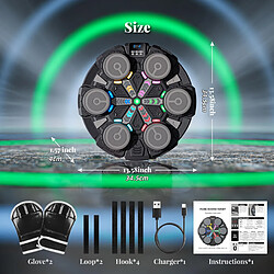 ByteLike Noir Cible de boxe musicale intelligente Bluetooth pas cher