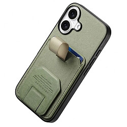Avis Avizar Coque pour iPhone 17 Effet Tissu avec Support et Porte-Cartes Vert