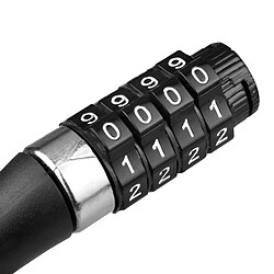 INF Cadenas à code antivol vélo 4 chiffres Black pas cher