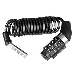 INF Cadenas à code antivol vélo 4 chiffres Black 