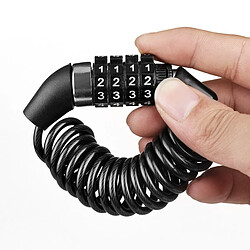 Avis INF Cadenas à code antivol vélo 4 chiffres Black