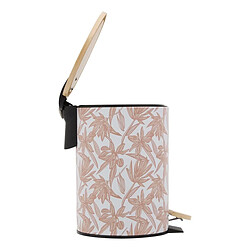 Avis Five simply smart Poubelle à pédale imprimée Bloom - 3 L - Rose