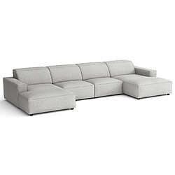 Avis SELSEY - Canapé d'angle Sellmo - 368 cm - Gris clair