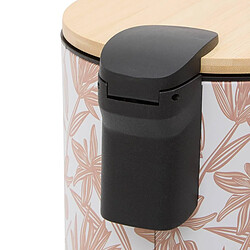 Five simply smart Poubelle à pédale imprimée Bloom - 3 L - Rose pas cher