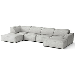 Avis SELSEY - Canapé d'angle Sellmo - 366 cm - gauche - Gris clair