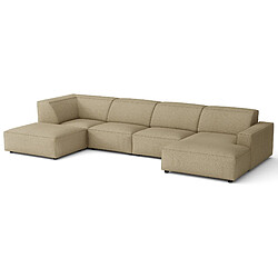 Avis SELSEY - Canapé d'angle Sellmo - 366 cm - gauche - Beige foncé