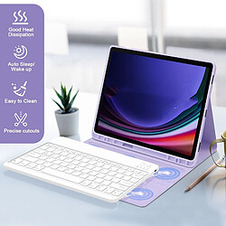 Acheter INF Étui Clavier Bluetooth Violet avec Clavier pour Samsung Galaxy Tab S7 FE 5G 12.4 pouces