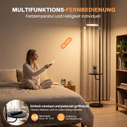 Avis ZMH Lampadaire salon LED 174cm 30 W Lampadaire noir intensité variable pour chambre