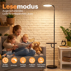 Acheter ZMH Lampadaire salon LED 174cm 30 W Lampadaire noir intensité variable pour chambre