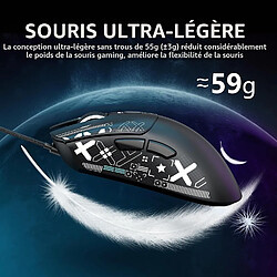Attack Shark R1 Souris gaming sans fil, connexion tri-mode, noire pas cher