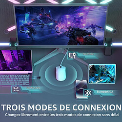 Avis Attack Shark X11 Souris gaming sans fil avec station de charge magnétique RGB, connexion tri-mode, blanche