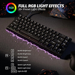 Avis ATTACK SHARK X68 HE Clavier gaming 60 % RGB, Rapid Trigger 8000 Hz, précision RT 0,01 mm, switches magnétiques, Snap Tap – Contours noirs