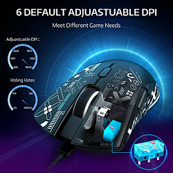 Acheter Attack Shark R1 Souris gaming sans fil, connexion tri-mode, noire