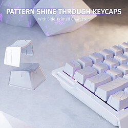 Avis ATTACK SHARK X68 HE Clavier gaming 60 % RGB, Rapid Trigger 8000 Hz, précision RT 0,01 mm, switches magnétiques, Snap Tap – Contours blancs