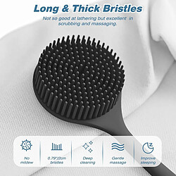 INF Brosse de bain massante double face à long manche en silicone pour nettoyage profond et re pas cher