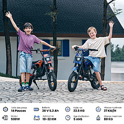 Acheter Trottinette Électrique Enfant iScooter A14, Moteur 500W, Batterie 36V 5,2Ah, 27km/h, Autonomie 19-22km