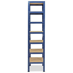 shelfplaza HOME 230x60x60 cm Étagère charges lourde en bleu avec 7 étagères 125 kg par étagère pas cher