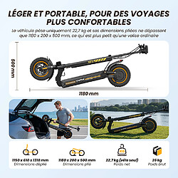 Trottinette Électrique iScooter W9Air, Moteur 800W, Batterie 48V 10Ah, 40km/h, Autonomie 30-40km, Pliable pas cher
