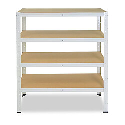 Acheter shelfplaza HOME 100x120x45 cm Étagère charges lourde en blanc avec 4 étagères 175 kg par étagère