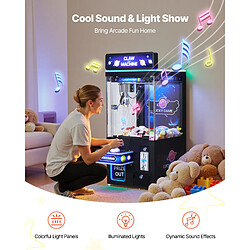 Avis VEVOR S-04 - Noir et violet - 60 W - Griffe réglable 40-80 mm - Effets lumineux et sonores - 50 jetons fournis