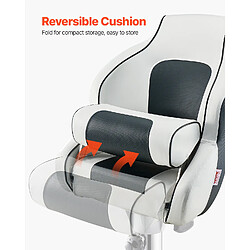 Acheter VEVOR AD75575 - Blanc / Gris - Siège de bateau à dossier haut rabattable - Coussin épais - Cuir PVC imperméable - Installation boulons 5 x 12 po