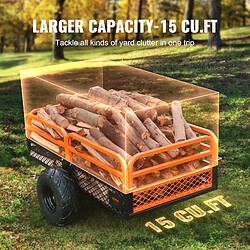 Acheter VEVOR TC4268 - Noir/Orange - 0,4 m³ - Capacité 680 kg